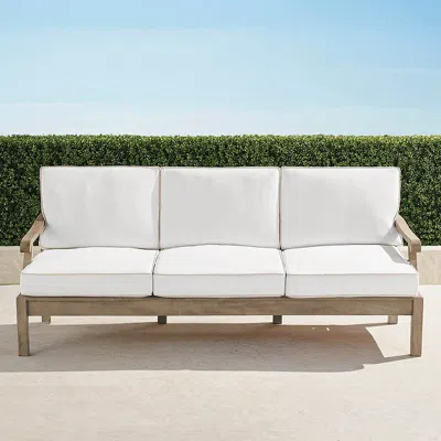 Frontgate Cassara Sofa With Cushions In Weathered Finish