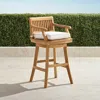 Frontgate Cassara Swivel Bar Stool In Natural Finish