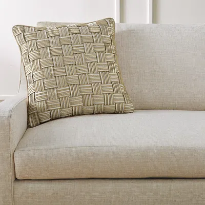Frontgate Caudon Basketweave Pillow Cover