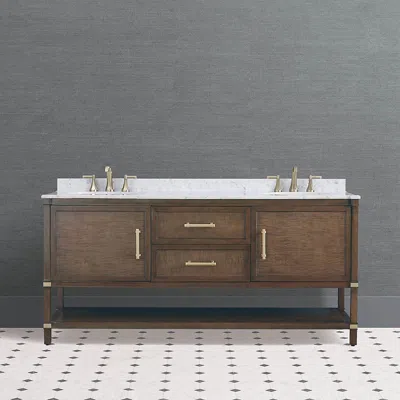 Frontgate Charlton 72" Double Bath Vanity In Brown