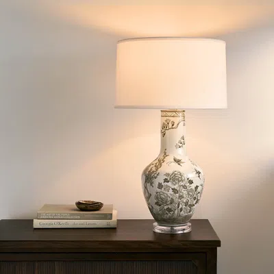 Frontgate Chocolate Brown Ming Table Lamp