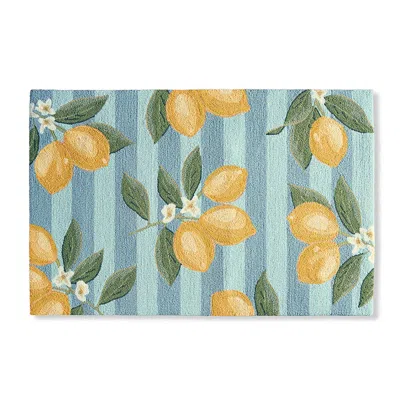 Frontgate Citrus Stripe Door Mat