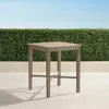 Frontgate Classic 36" Teak Square Bar Table In Weathered Teak