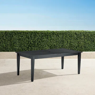 Frontgate Classic Aluminum Expandable Dining Table In Jet Black