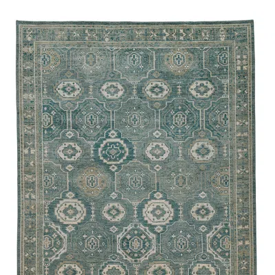 Frontgate Colmar Hand-knotted Rug In Green
