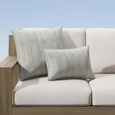Frontgate Condesa Ikat Indoor/outdoor Pillow In Seaglass