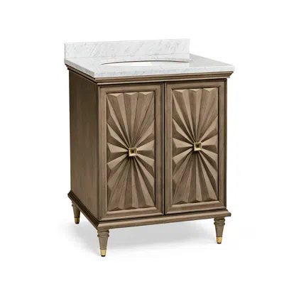 Frontgate Cora 27" Powder Bath Vanity In Brown
