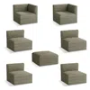 Frontgate Covelle 7-pc. Modular Set In Khaki Wicker