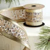 Frontgate Crystal Branch Dupioni Ribbon In Gold