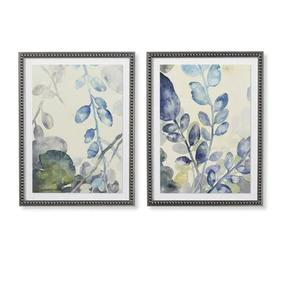 Frontgate Dancing Leaves Diptych In Blue