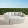 Frontgate Daybreak Daybed With Cushions In Pearl Wicker