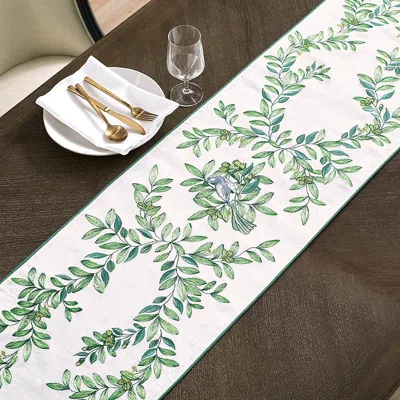 Frontgate Delia Table Runner In Green