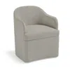 Frontgate Delphine Dining Chair In Dove Velvet Performance