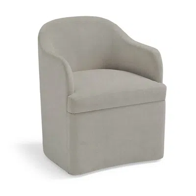Frontgate Delphine Dining Chair In Dove Velvet Performance