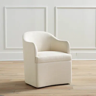 Frontgate Delphine Dining Chair In Performance Linen Beige