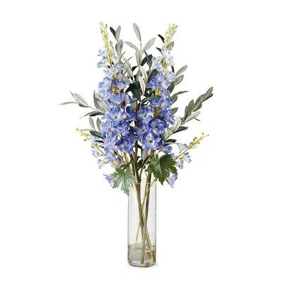 Frontgate Delphiniums With Olive Spray In Multi