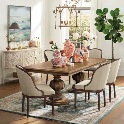 Frontgate Dolcetto 9-pc. Rectangular Extendable Dining Set In Brown