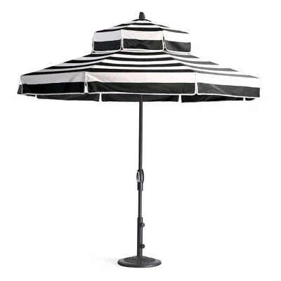 Frontgate Double Tier Designer Umbrella Tailored Furniture Cover In Gray