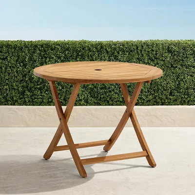 Frontgate Eden Teak Folding Table In Brown