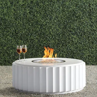 Frontgate Ensoleille Fire Table In Flat White
