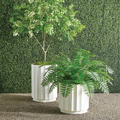 Frontgate Ensoleille Planters In White