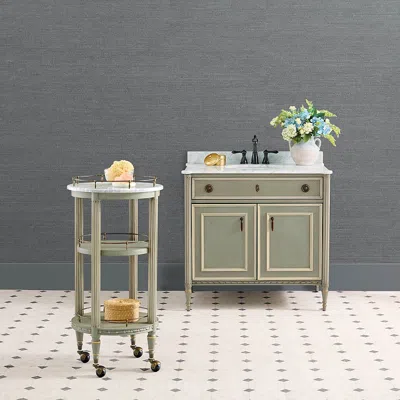 Frontgate Etienne 36" Single Bath Vanity Set With Bath Valet In French Patina In Green