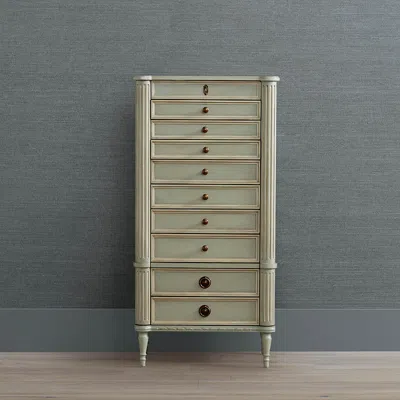 Frontgate Etienne Jewelry Cabinet In French Linen