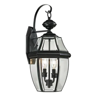 Frontgate Evanston Two-light Indoor/outdoor Wall Sconce In Black