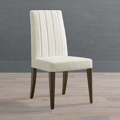 Frontgate Evie Dining Chair In Snow Crypton Nomad Performance