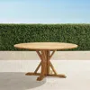 Frontgate Farmhouse 60" Round Dining Table In Natural Teak