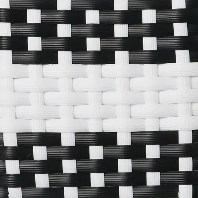Frontgate Flat Wicker Black & White Stripe