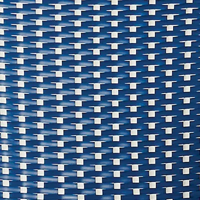 Frontgate Flat Wicker Ivory/indigo In Blue