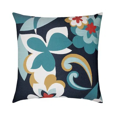 Frontgate Floral Impact Indoor/outdoor Pillow By Elaine Smith In Blue