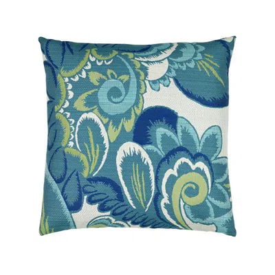 Frontgate Floral Wave Ocean Indoor/outdoor Pillow By Elaine Smith
