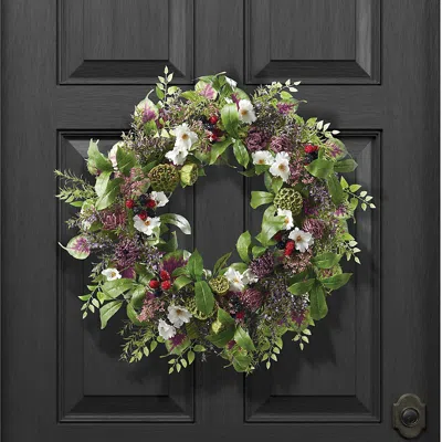 Frontgate Flourish Wildflower And Berry Wreath
