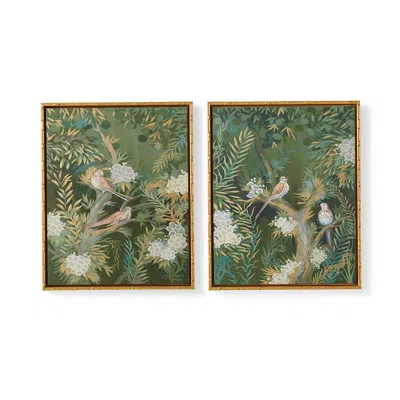 Frontgate Set Of 2 Forest Birds Giclees