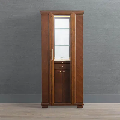 Frontgate Garbo Bar Cabinet In Brown