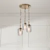 Frontgate Gibson Three-light Cluster Pendant In Brown