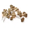 Frontgate Gingko Illuminated Wall Sculpture In Gold