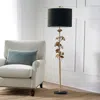 Frontgate Gingko Leaf Floor Lamp In Black