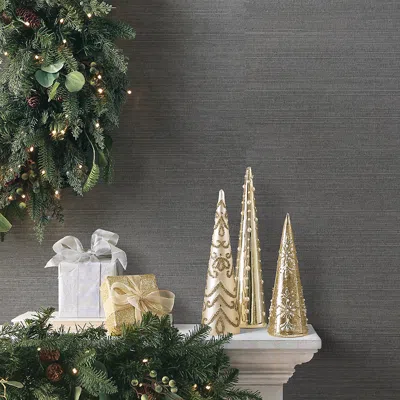 Frontgate Gleam And Glisten Glass Tree Trio