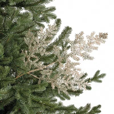 Frontgate Set Of 6 Glitter & Sequin Cedar Sprays In Neutral