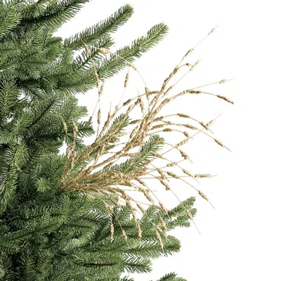 Frontgate Set Of 6 Glitter Bead Stems In Green