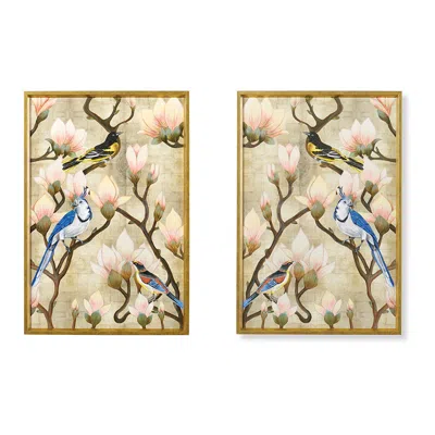 Frontgate Golden Chinoiserie Diptych In Multi