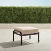 Frontgate Grayson Ottoman With Cushion In Black Finish
