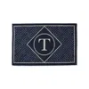 Frontgate Greek Key Monogram Door Mat In Blue