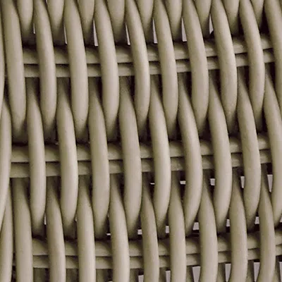 Frontgate Half Round Wicker Dove In Neutral