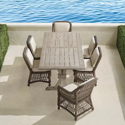 Frontgate Hampton 7-pc. Dining Set In Driftwood Finish In Brown