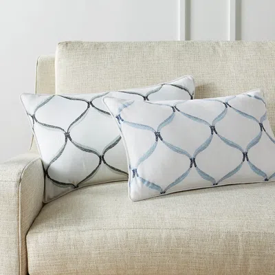 Frontgate Haven Trellis Pillow Cover In White