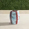 Frontgate Holly Handpainted Accent Stool
